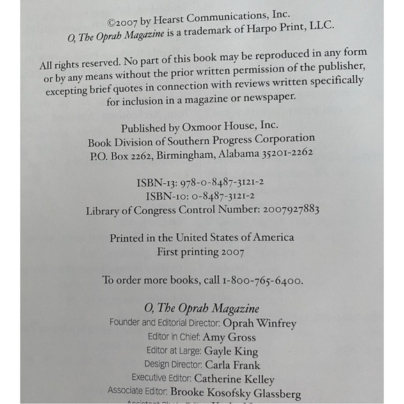 Hardcover book O’s Guide to Life. Oprah Winfrey. Copyright 2007. 335 pages - Picture 6 of 6